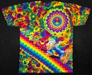 Psychedelic Tie-Dye Grateful Bear T-Shirt