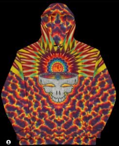 Psychedelic Tie-Dye Skull Hoodie